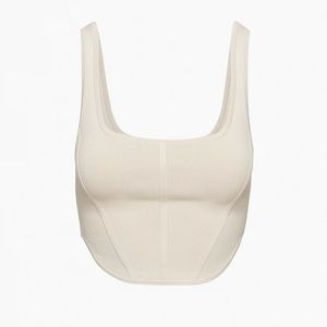 Aritzia - Babaton Sculpt Knit Bustier Tank (matte pearl)